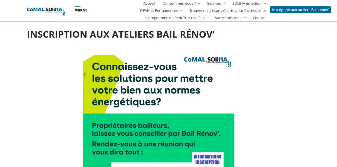 Participez aux ateliers Bail rénov