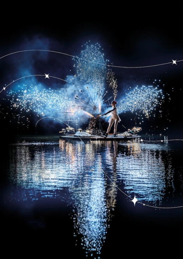 Un spectacle de feu et d'eau au Grand Jard avec Fire on the Water