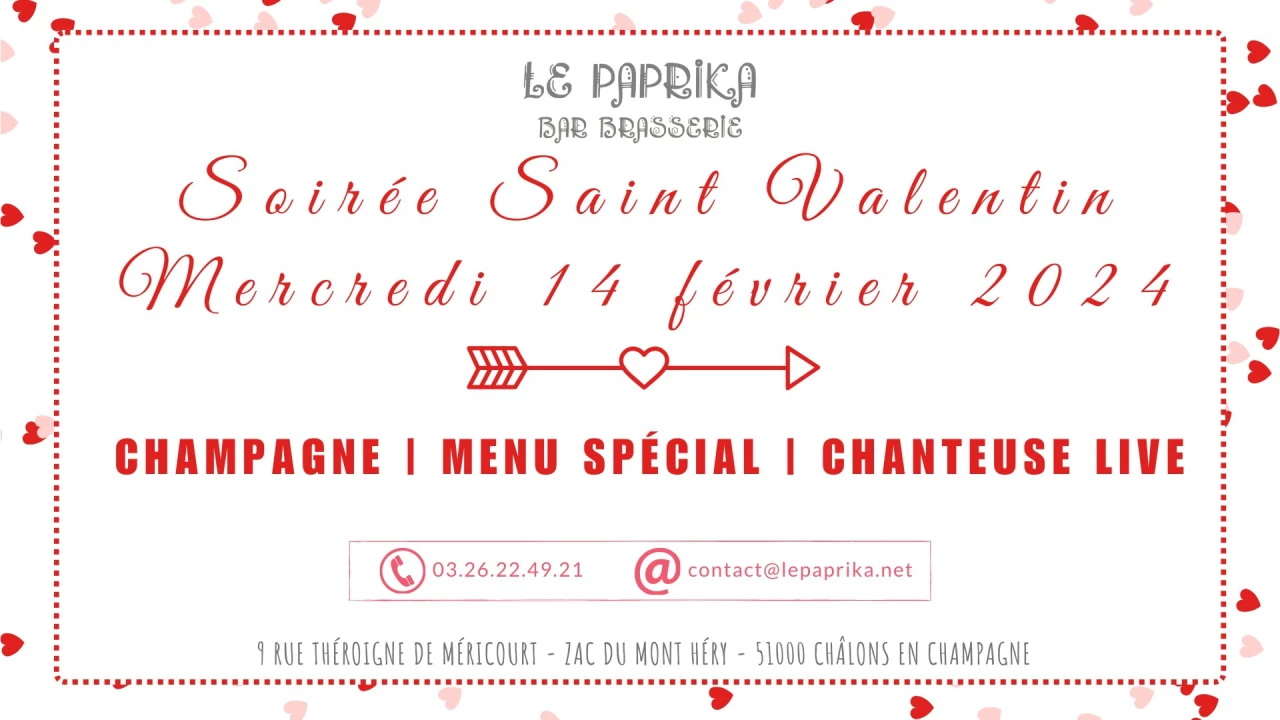 Soirée Saint-Valentin au Paprika