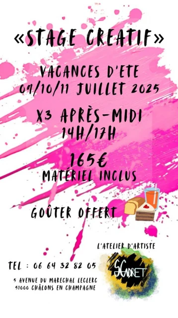 Stage Créatif avec Sandra Gadret