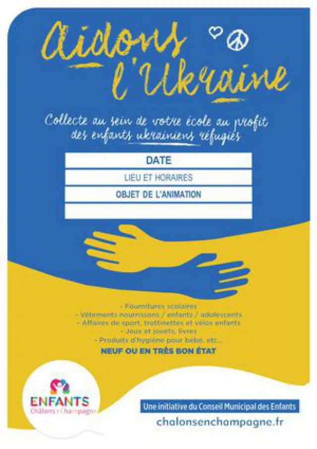 Affiche Aidons l\'Ukraine