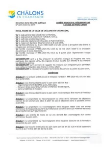 Arrêté Municipal Règlementant L\'usage Du Parc Canin