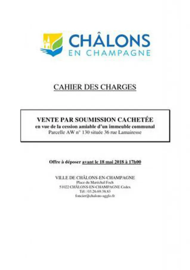 Cahier Des Charges Lamairesse Et Annexes